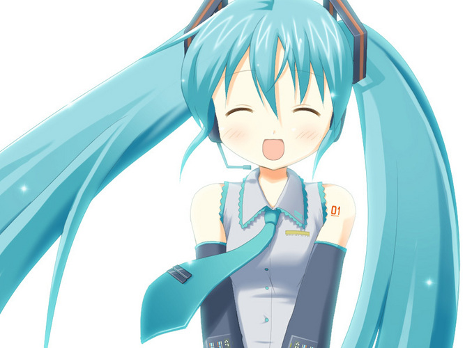 まっしろはいけいミク