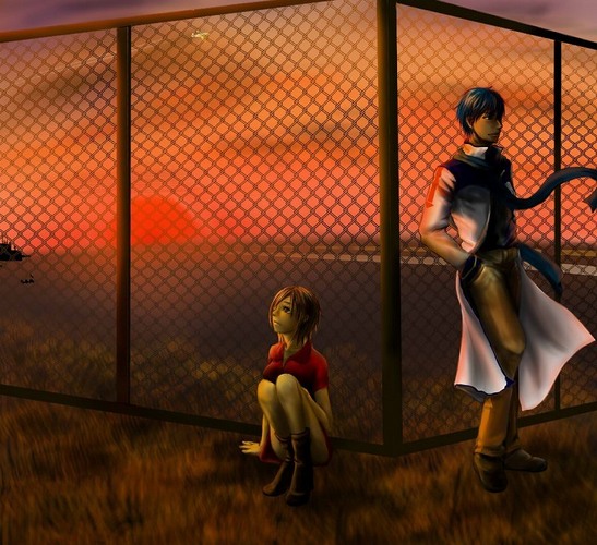 夕日