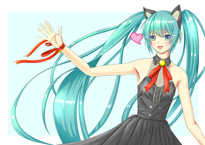 黒猫ミク_初音ミク
