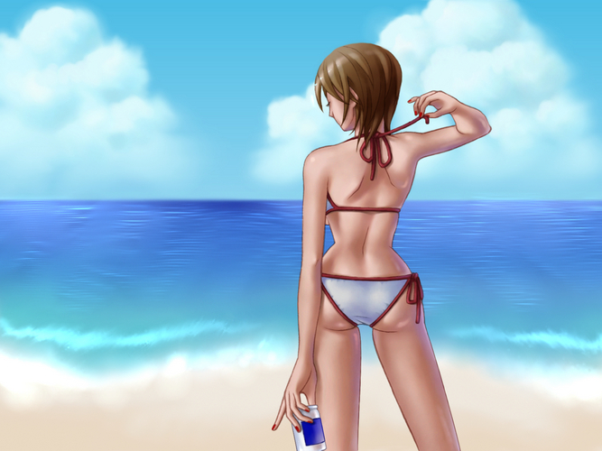海にて。