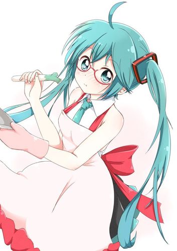 真っ赤な顔をしてつまみ食いしているミクさん