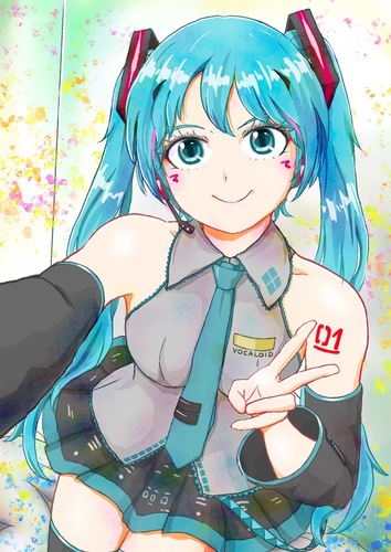 誕生日なので自撮りを送ってくれたミクさん!