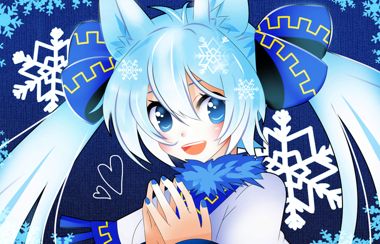 雪のキツネちゃん