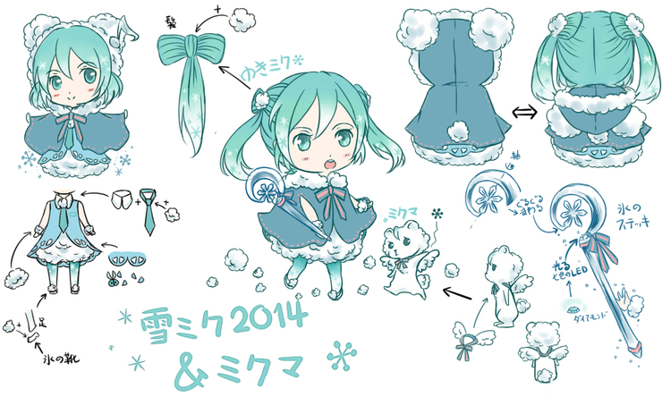 魔法少女雪ミクとミクマちゃん
