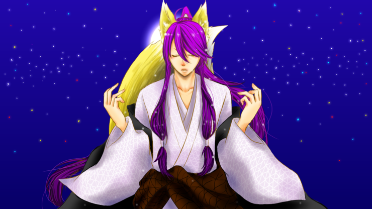 流れ星になったきつねのお話。