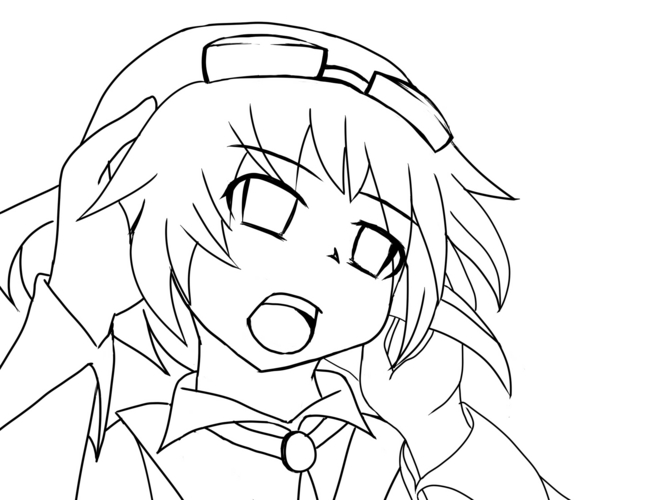 歌うよ(塗り絵)