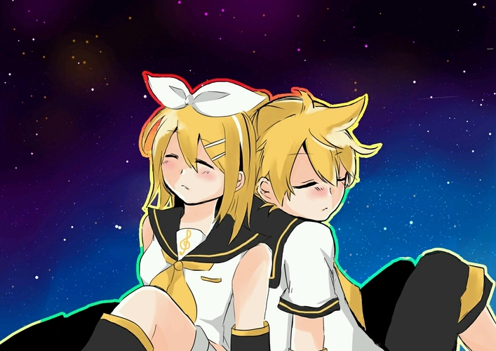 夏の星空の下で。