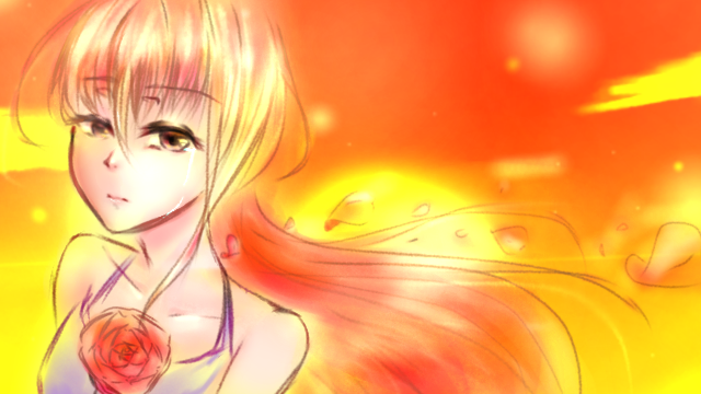 モノクロの花