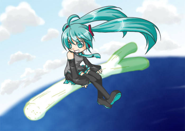 ネギで飛ぶよ