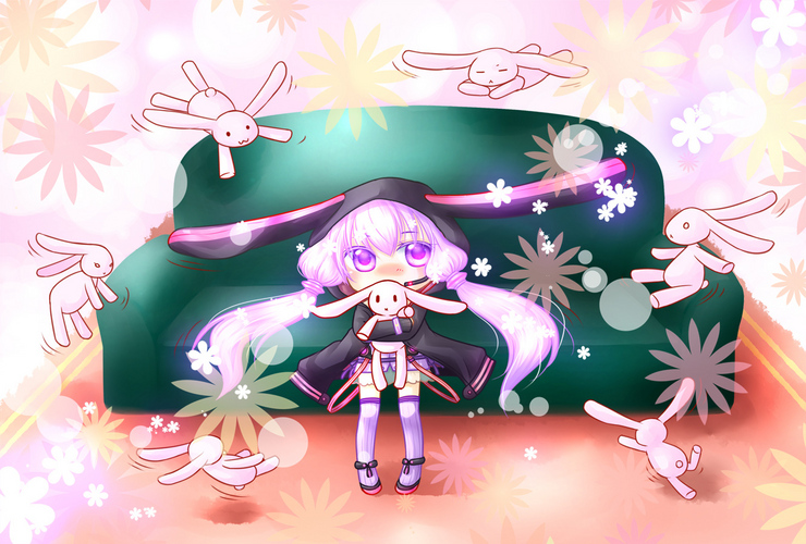 ゆかりちゃんとうさうさ。