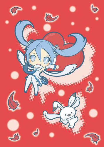 羽根と雪と