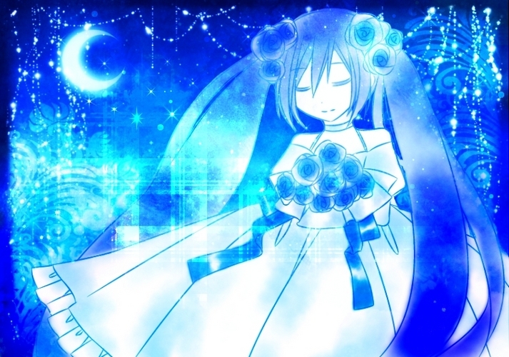 蒼いミクさん。