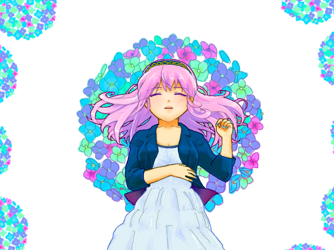 紫陽花ルカ余白大ver.