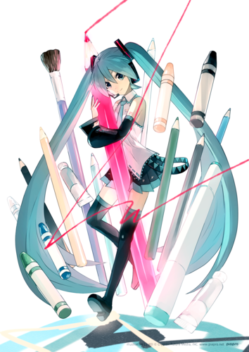 【パソコン】 初音ミクの塗り絵