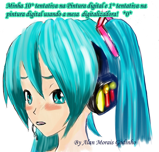 タブレットを使用して私の最初の描画!"Meu 1° desenho com a mesa digitalizadora