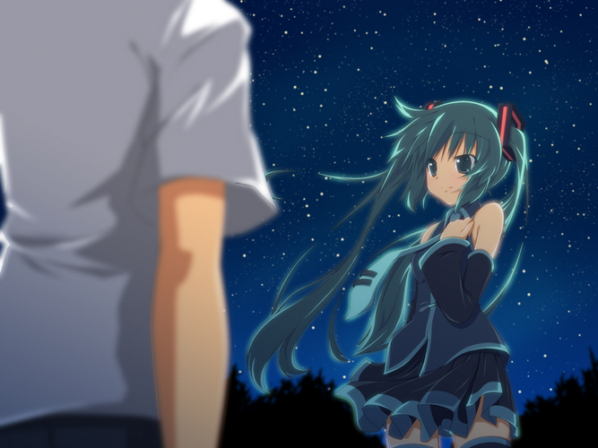 満天な星空の下で