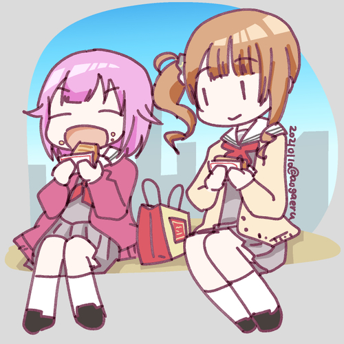 えむちゃんと穂波ちゃんと