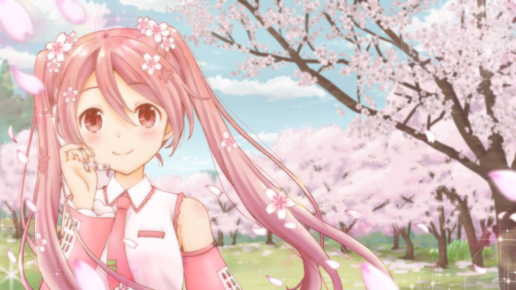 桜と桜ミクさん