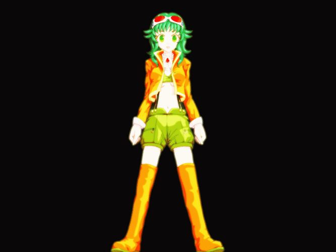 ExtendくるくるGUMIさん(その5:派手色工:背景黒)