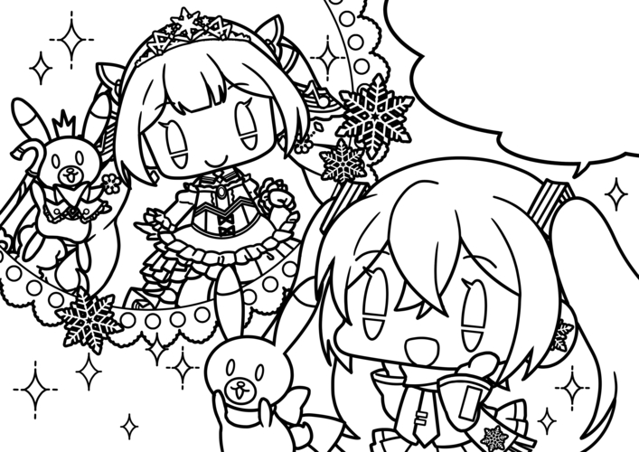 雪ミク塗り絵