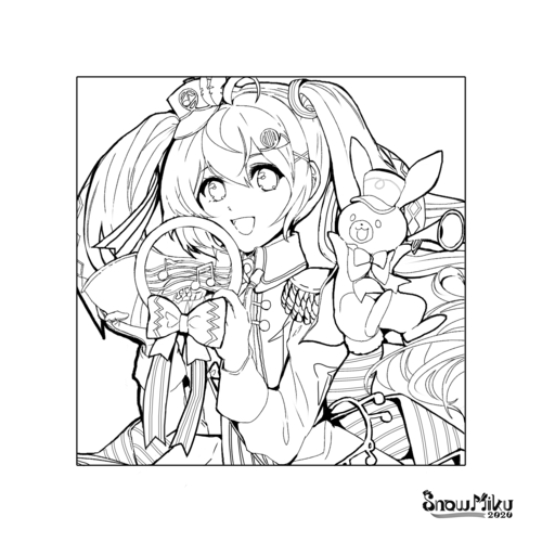 snowmiku2020 線画