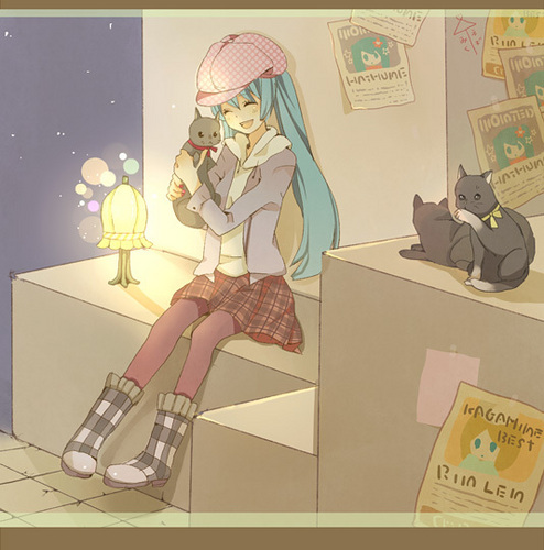 黒猫と家出ミク
