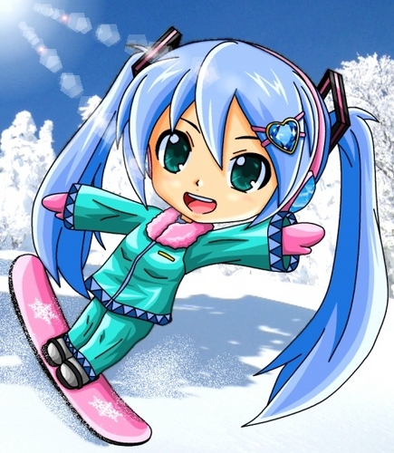 スノボー雪ミク