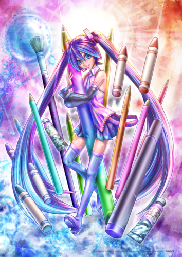 【パソコン】ミク降臨・初音ミクの塗り絵