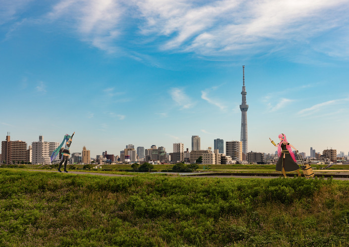 地方巡業を終えて帰ってきたルカさんを出迎えるミクさん