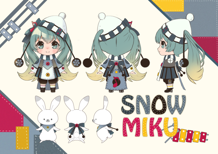 Patchwork snow miku