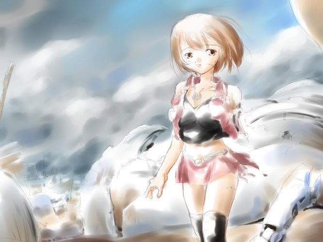 雲が裂けた