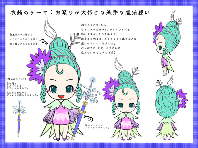 2014年雪ミク衣装案