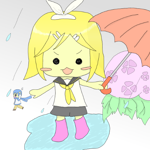 雨でも元気!