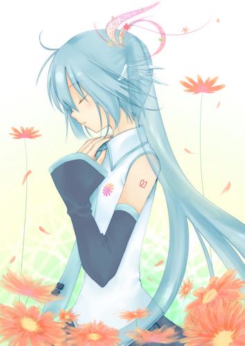 ミクと花