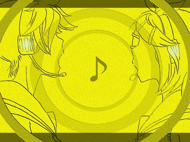 シンプル 鏡音(共鳴)