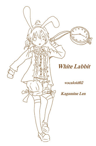 【線画】white labbit【レン】