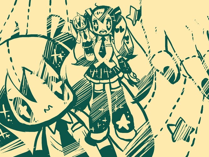 初音ミクを描きました。