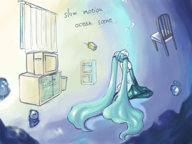 slow motion ocean scene