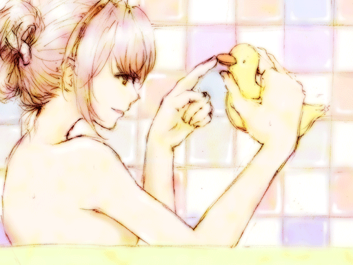 風呂シーン(withあひるさん)