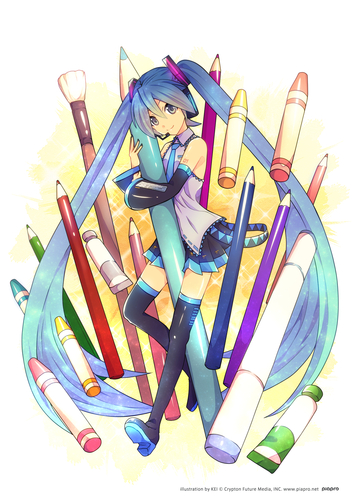 【パソコン】初音ミクの塗り絵