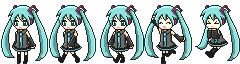 初音ミクドット絵2(48×64)