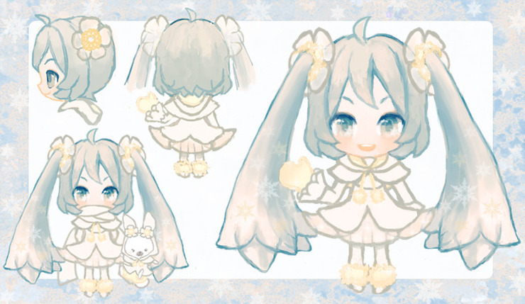 白ハマナス・雪ミク