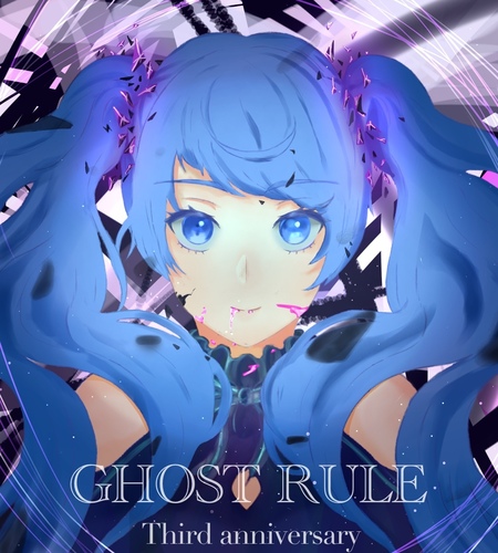 ゴルル三周年記念に描いたゴーストルールミク【再掲】