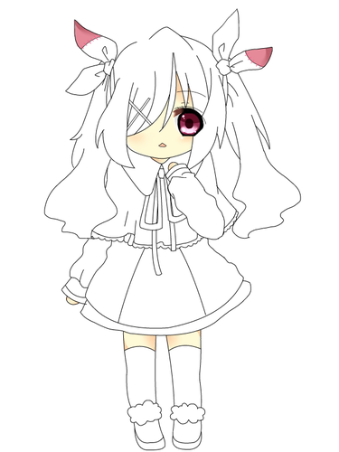 おめかしウサちゃん【塗ってください!】