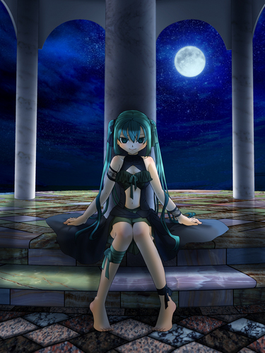 月夜にひとり、佇む少女は・・・