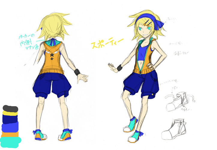 リンのスポーティーな私服