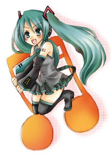 ミクが音符に乗ってみました★