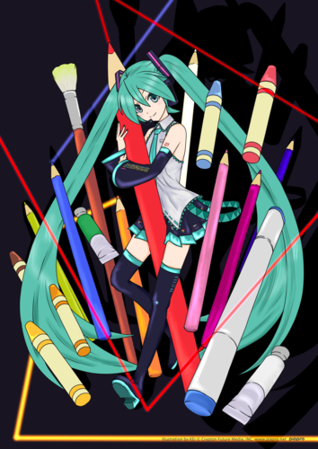 【パソコン】ミク塗り絵