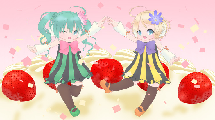 ミクさんとリンちゃん