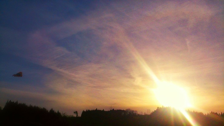 夕陽ヘ
